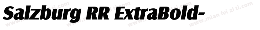 Salzburg RR ExtraBold字体转换
